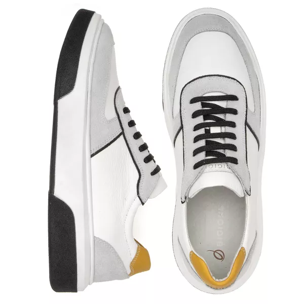 Tênis Fly Casual Masculino Sneaker Lion Branco e Alvejado | Bigioni