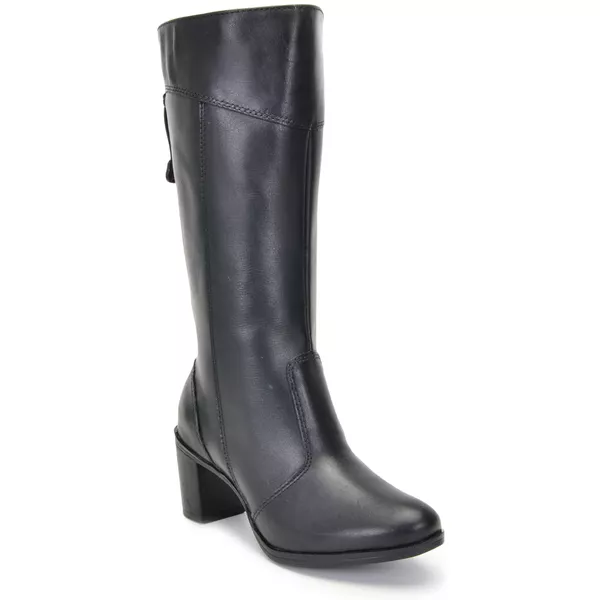 Bota Feminina Cano Médio Salto Grosso Preto