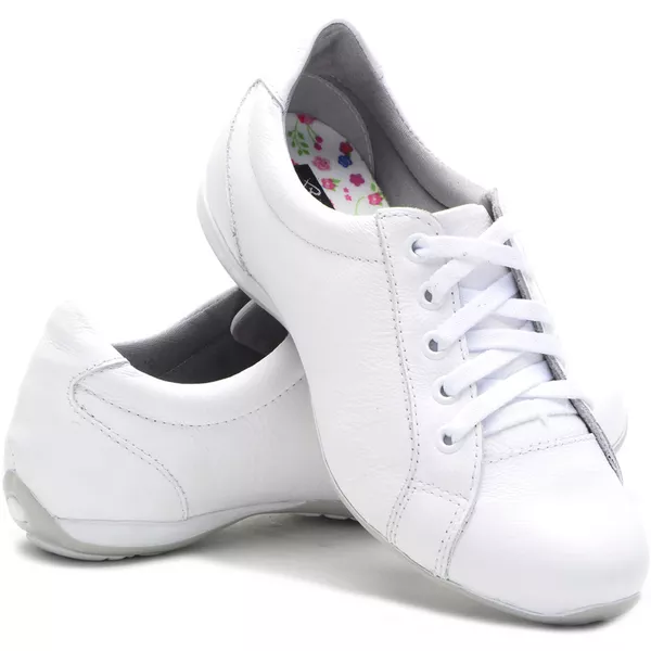 Tênis Feminino Com Cadarço Para Enfermagem 227/01 Branco