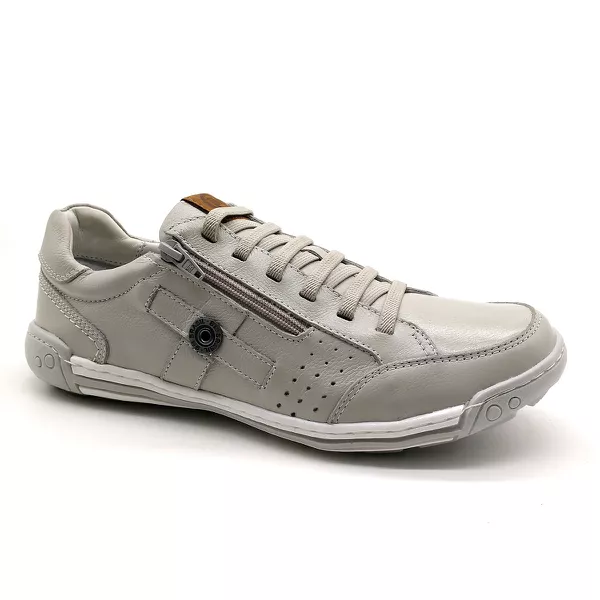 Sapato Masculino Casual Zíper e Elástico Palmilha Ortopédica 148/04 Gelo