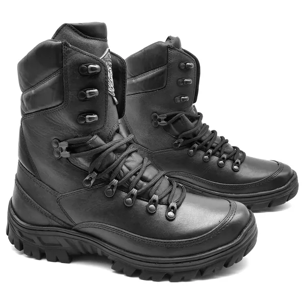 Coturno Tático Combate Bmbrasil Bota Militar Semi-impermeável 5183/02 Preto