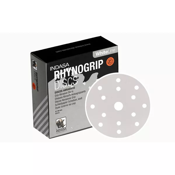 Disco Hookit 5" P320 5F Rhynogrip White - Indasa