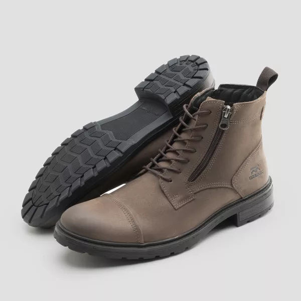 Bota London Double Zip Argila