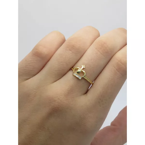 Anel Coroa com Zircônia 1,5mm - BRIDA FOLHEADOS