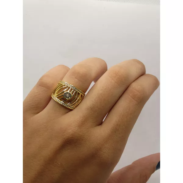 Anel Com Zircônia 4mm - BRIDA FOLHEADOS