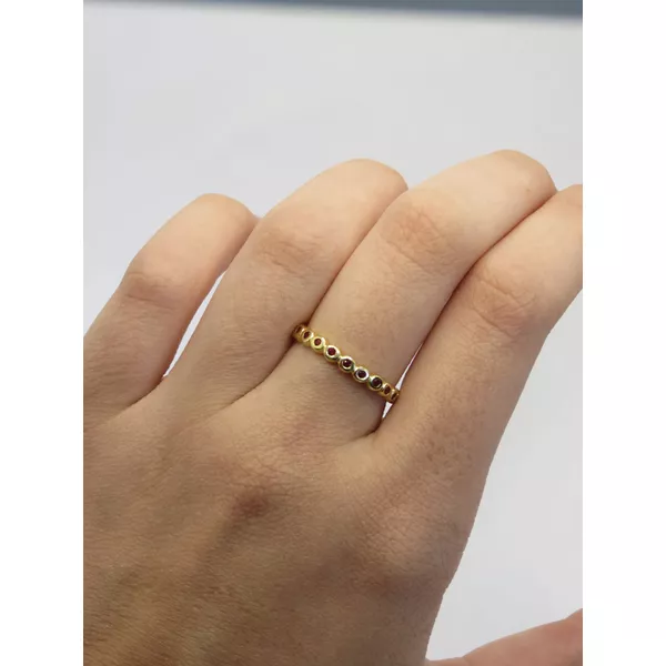 Anel com Pedras Rosa - BRIDA FOLHEADOS