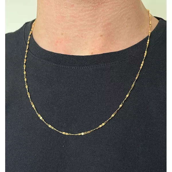 Corrente Piastrine 60cm - BRIDA FOLHEADOS