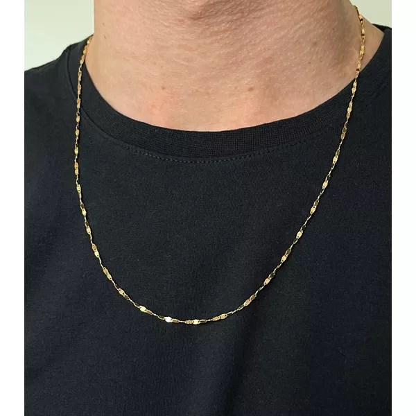 Corrente Piastrine 60cm - BRIDA FOLHEADOS