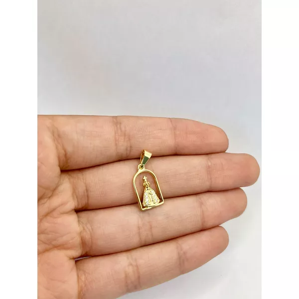 Pingente Nossa Senhora Zircônia - BRIDA FOLHEADOS