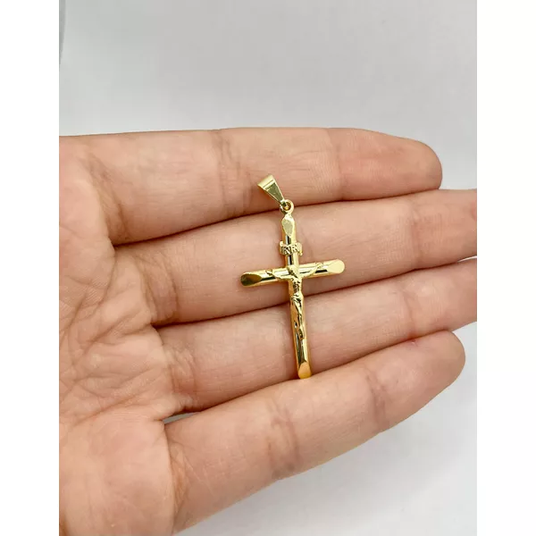 Pingente Crucifixo 4cm - BRIDA FOLHEADOS