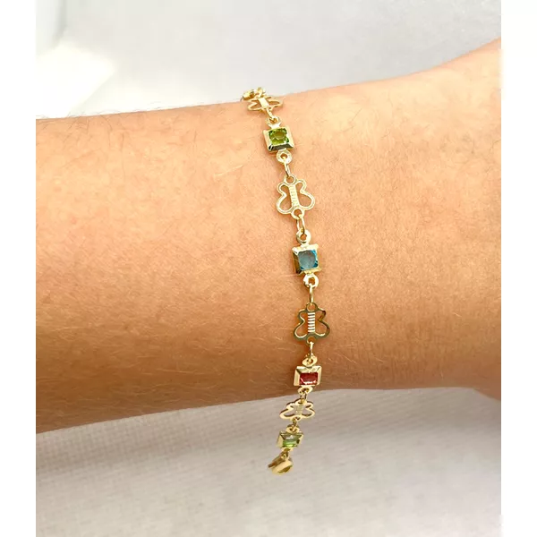 Pulseira Infantil Borboleta E Zircônia C... - BRIDA FOLHEADOS