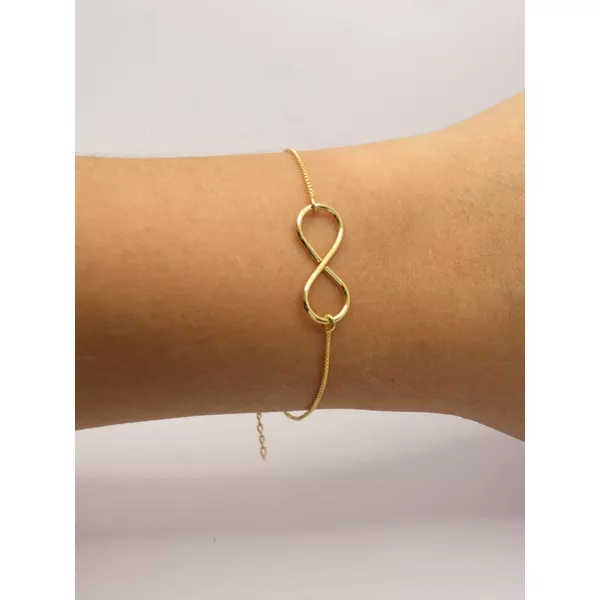Pulseira Feminina Infinito 17cm + Extensor