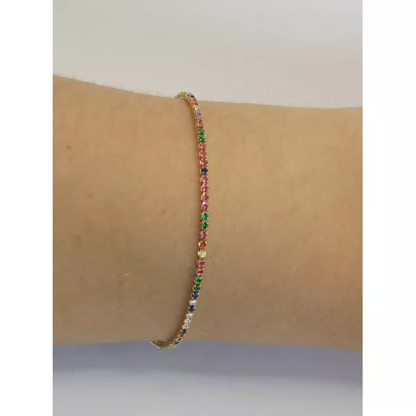 Pulseira Riviera Colorida 15+5cm - BRIDA FOLHEADOS