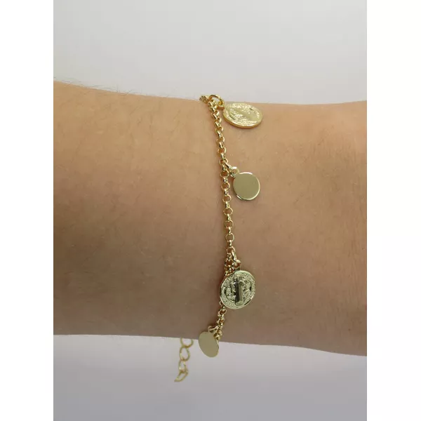 Pulseira São Bento 15+5cm - BRIDA FOLHEADOS