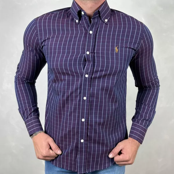 Camisa Manga Longa PRL Roxo⭐