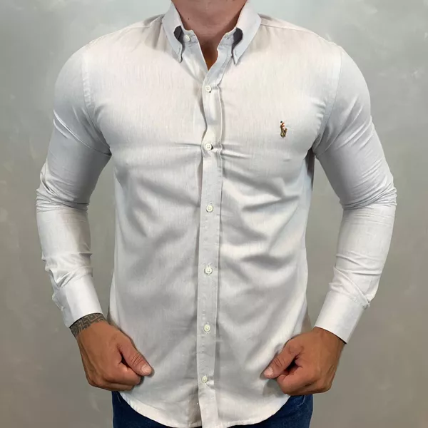 Camisa Manga Longa PRL Cinza ⭐