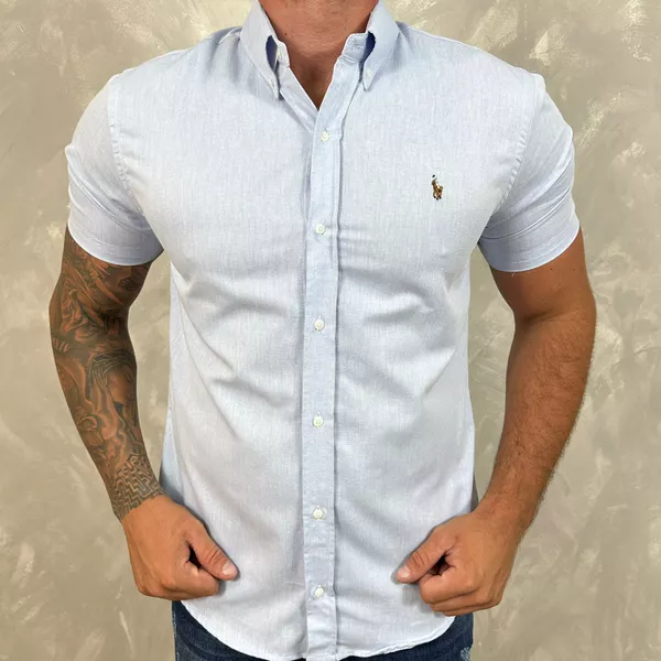Camisa Manga Curta PRL Azul⭐