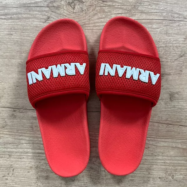 Chinelo Slide Armani Vermelho ⭐