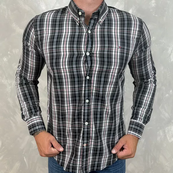 Camisa Manga Longa Th Xadrez preto⭐