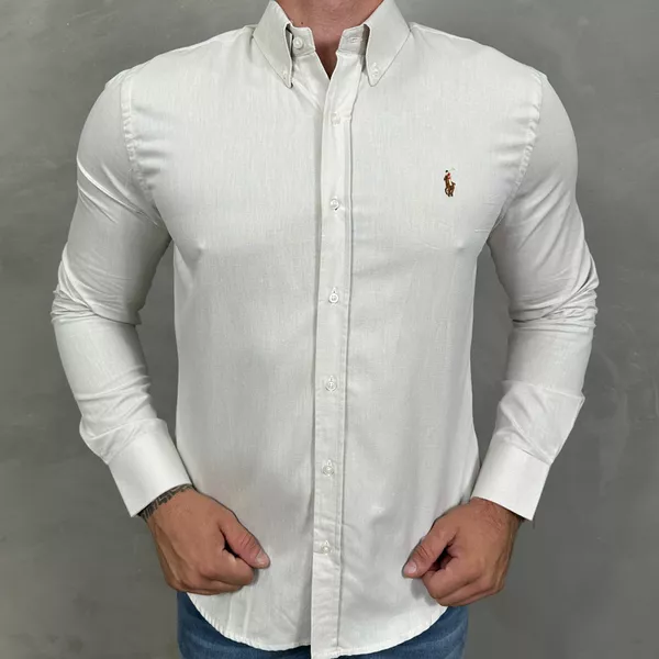 Camisa Manga Longa PRL Creme⭐