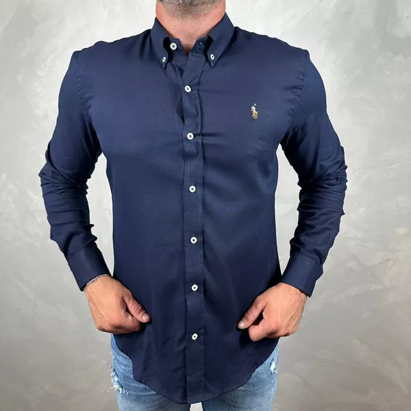 Camisa Manga Longa PRL Azul