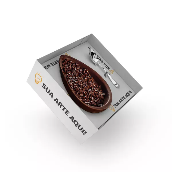 EMBALAGEM OVO DE COLHER COM TAMPA 500G PERSONALIZADA