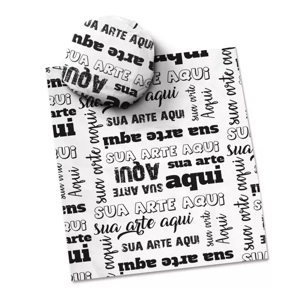 PAPEL BARREIRA GORDURA PREMIUM PERSONALIZADO 30X38CM