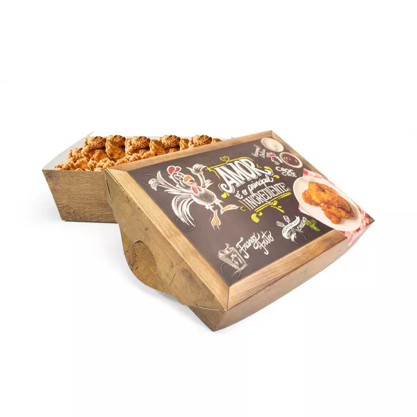 BOX FRANGO FRITO PREMIUM GRANDE - 50 UNIDADES | CaixaMix Embalagens