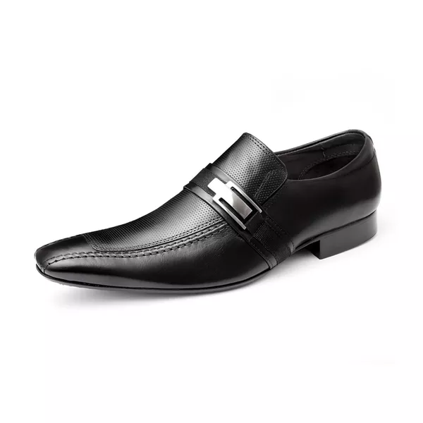 Sapato Esporte Fino Ettore, Pompéia - Couro Preto.