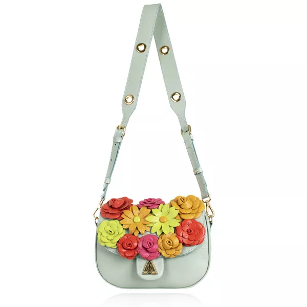 Bolsa Tiracolo Andy Pistache Flowers | CAMPEZZO