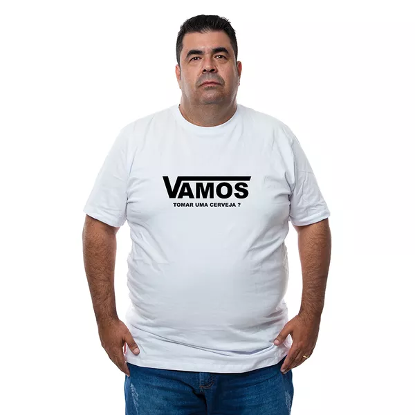 Camiseta Plus Size Vamos Tomar Uma Cerveja