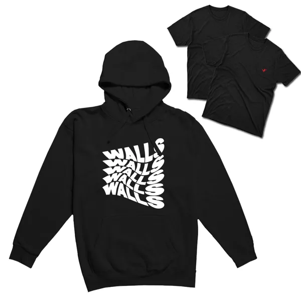 Kit-moletom Estampado + 2 Camisetas Lisas