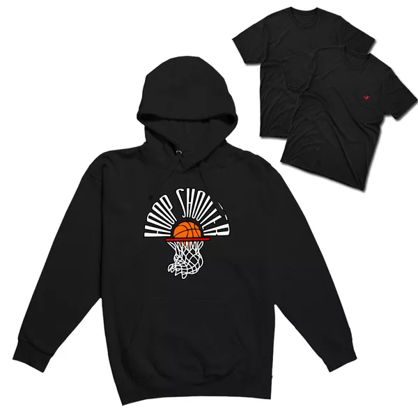 Kit-moletom Estampado + 2 Camisetas Lisas