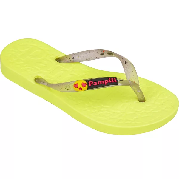 CHINELO INFANTIL PAMPILI LOVE AMARELO NEON 460054