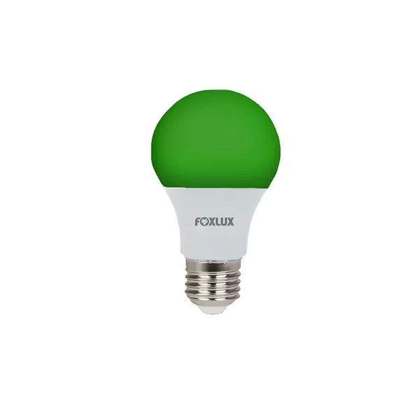 LAMPADA LED BULBO COLORIDA 7W VERDE FOXLUX | Casa Anzai