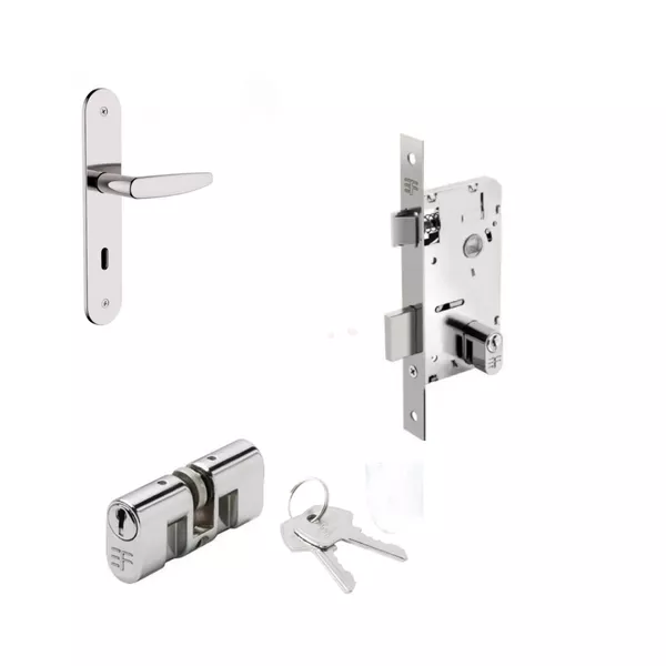 FECHADURA 3F - FASHION 112 EXTERNA CROMADA | Casa Anzai