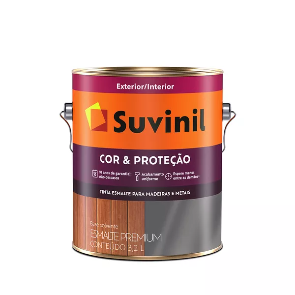 ESMALTE SINTÉTICO FOSCO COR PRETO 3,6L