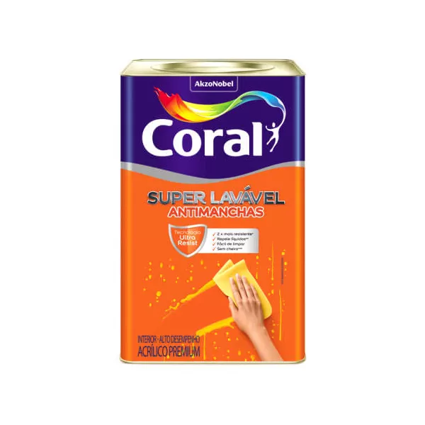 Super Lavável Cor Branco Coral 18L