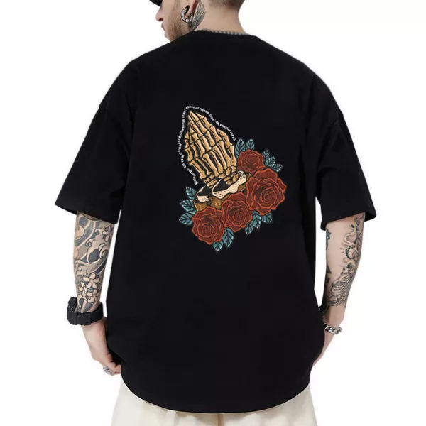 Camiseta Oversized Masculina Pai Nosso Preto