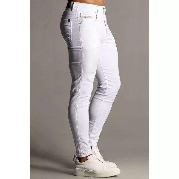 Calça Branca Skinny Masculina Codi Jeans Basica Prensada