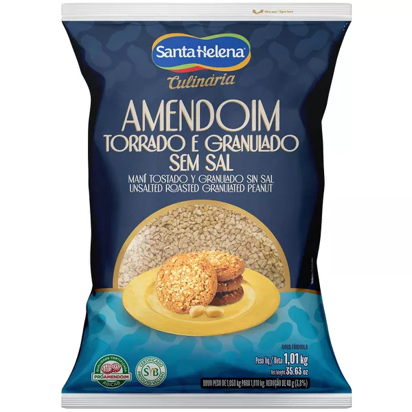 Amendoim Despeliculado Sem Sal Santa Helena 1,05kg | CHOKDOCE