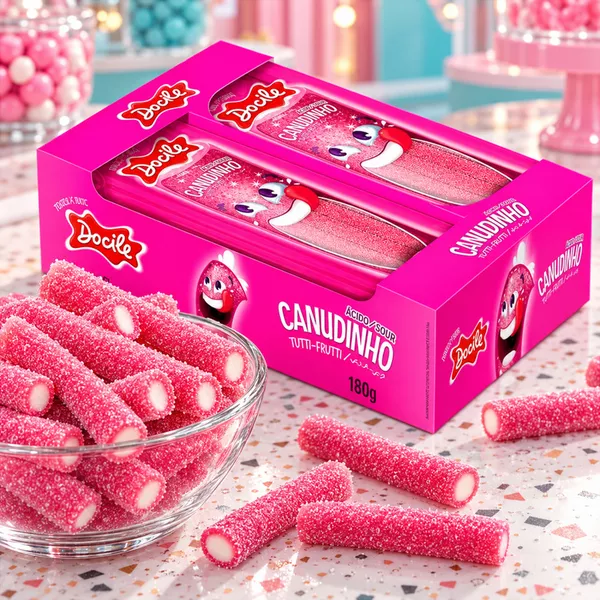 Canudinho Tutti-Frutti Cítrico 15g Docile | Sabor Azedinho | CHOKDOCE