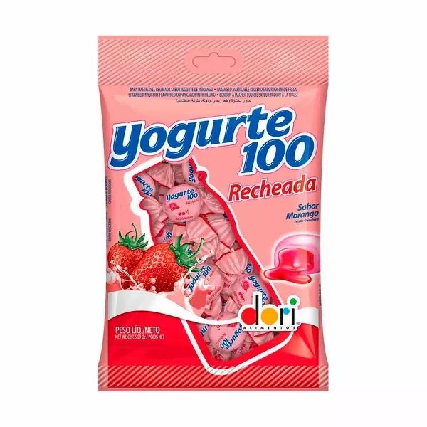 BALA YOGURTE 100 RECH MORANGO 600G DORI - 70782 - CHOKDOCE
