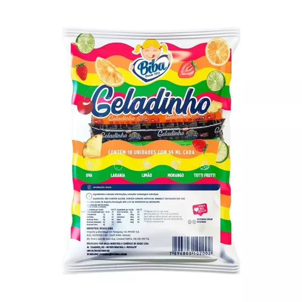 GELADINHO 18X55ML BIBA - 69557 - CHOKDOCE