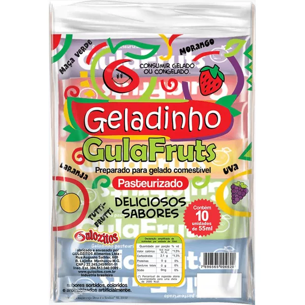 GEL.GULA FRUTS SORTIDO 10X55ML GULOZITOS - 656887 - CHOKDOCE