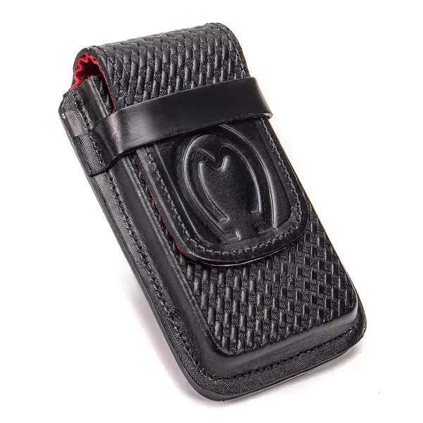 Capa de Couro Premium Bainha Para Celular Passador Preto