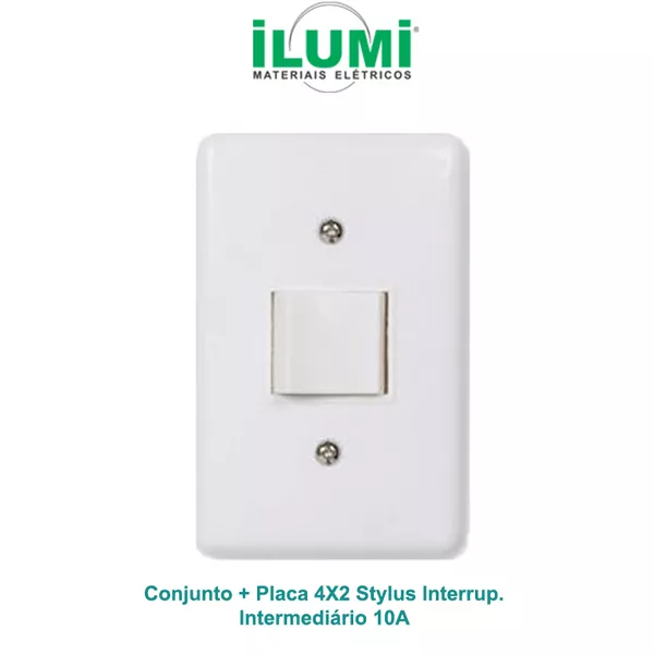 Conjunto 1 Interruptor Intermediário Stylus Ilumi | Comercial Leal