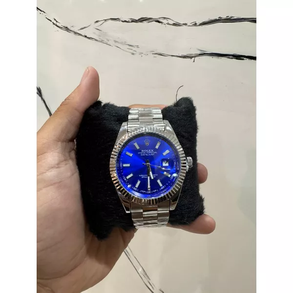 Relógio Rolex - Cinza/azul