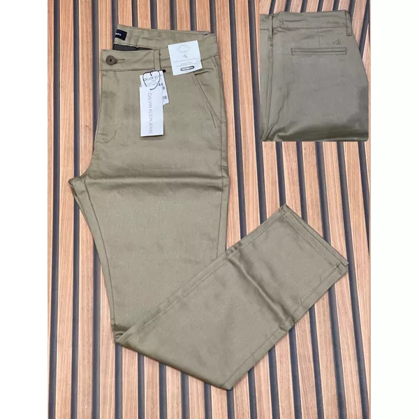 Calça Brim CK Bege escuro