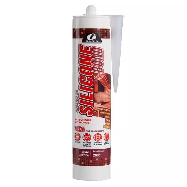 Silicone Acetico Branco 250Gr Garin